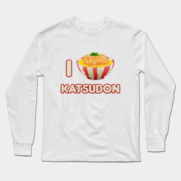 I Love Katsudon Long Sleeve T-Shirt by CCDesign